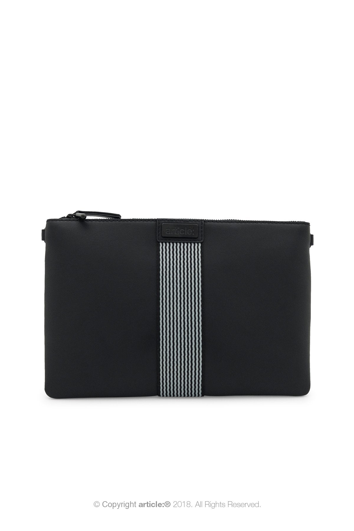 article: #079 Pochette Grande Flat - Noir + Gris