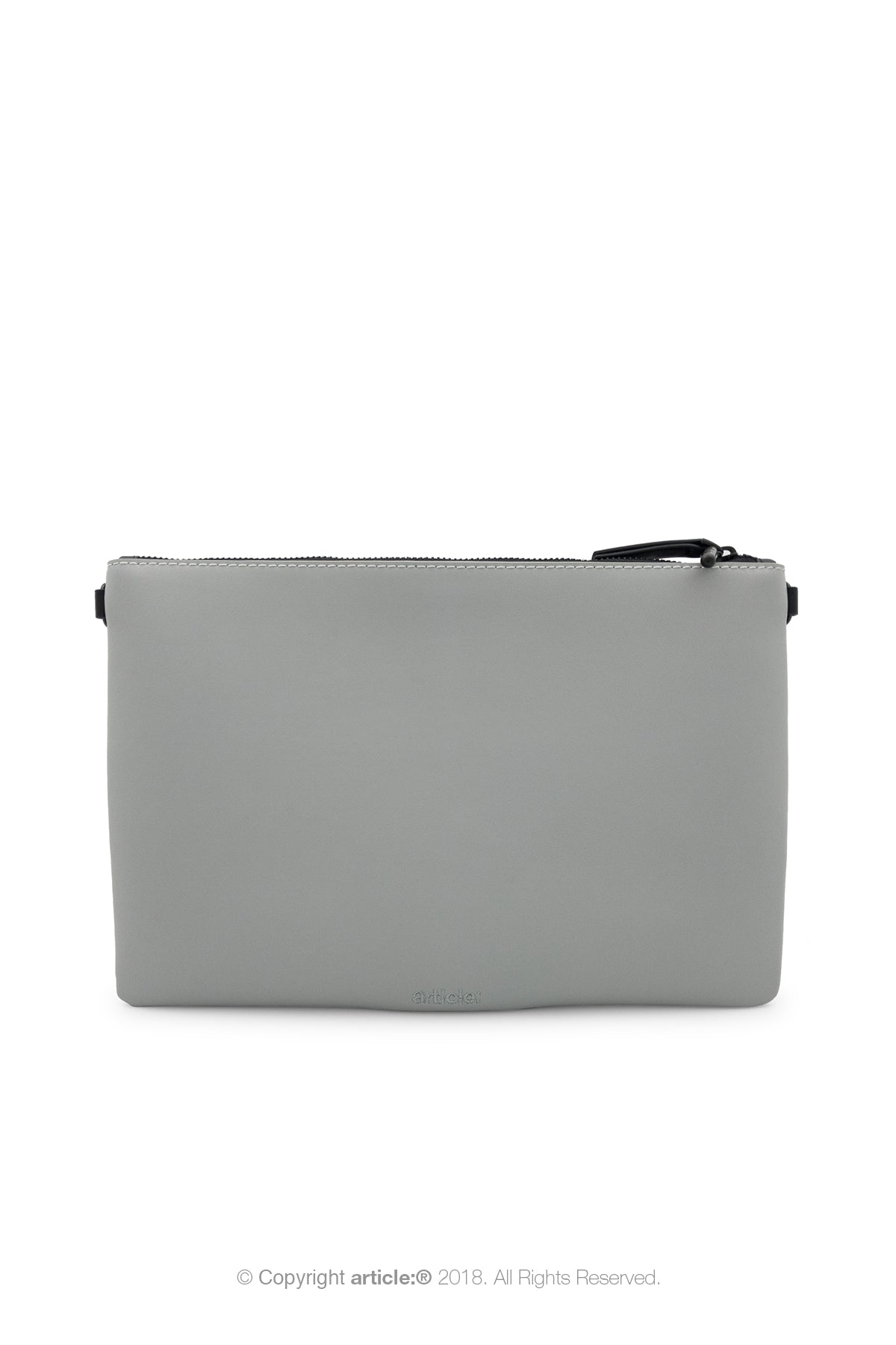 article: #079 Pochette Grande Flat Men - Noir + Gris