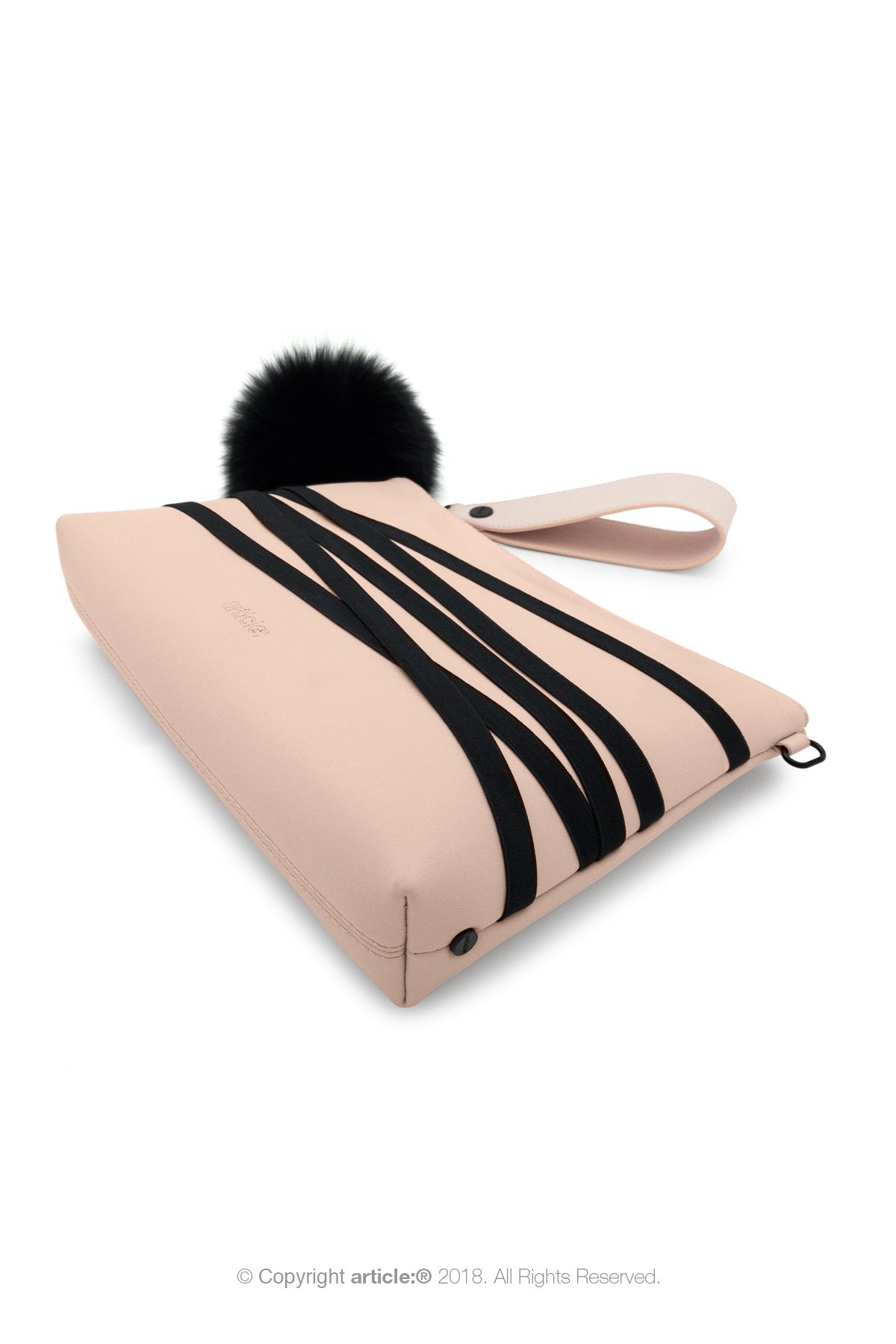 article: #400 Bag Charm / Keyring Pom Pom - Noir