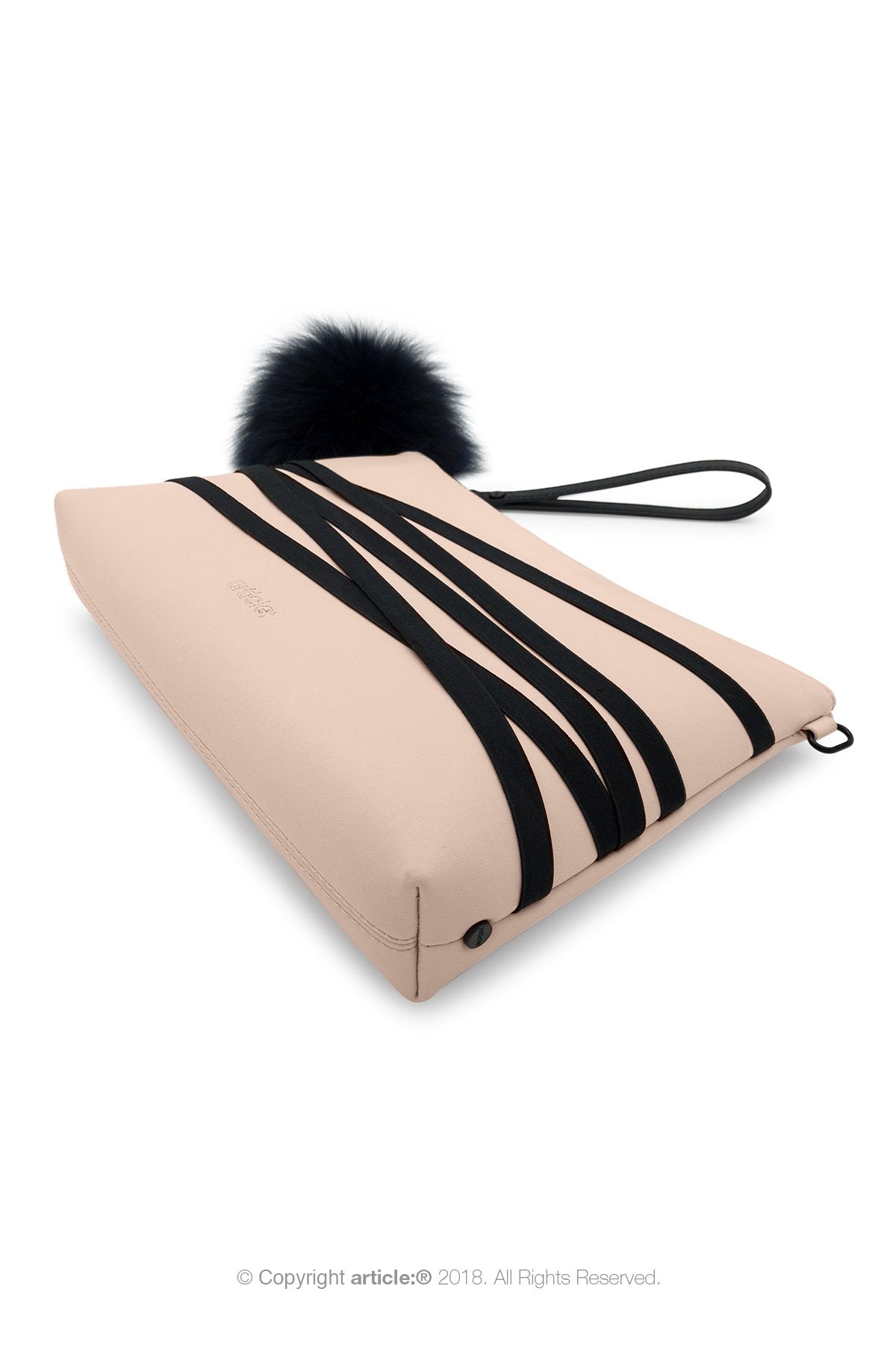 article: #400 Bag Charm / Keyring Pom Pom - Indigo