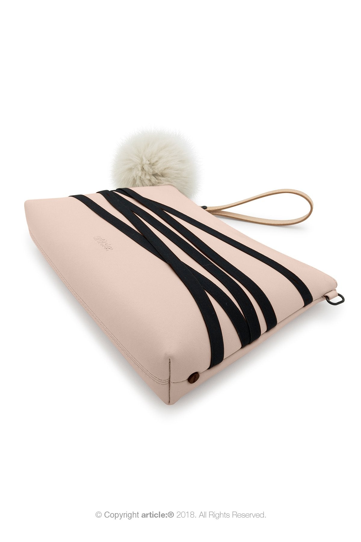 article: #400 Bag Charm / Keyring Pom Pom - Oyster