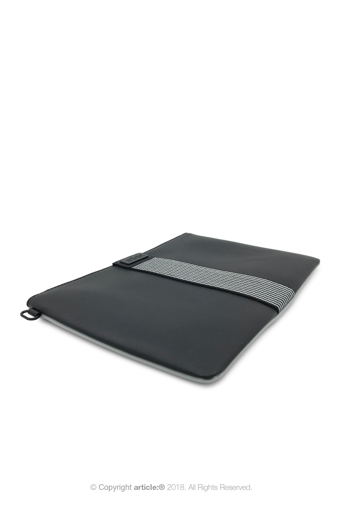 article: #079 Pochette Grande Flat - Noir + Gris