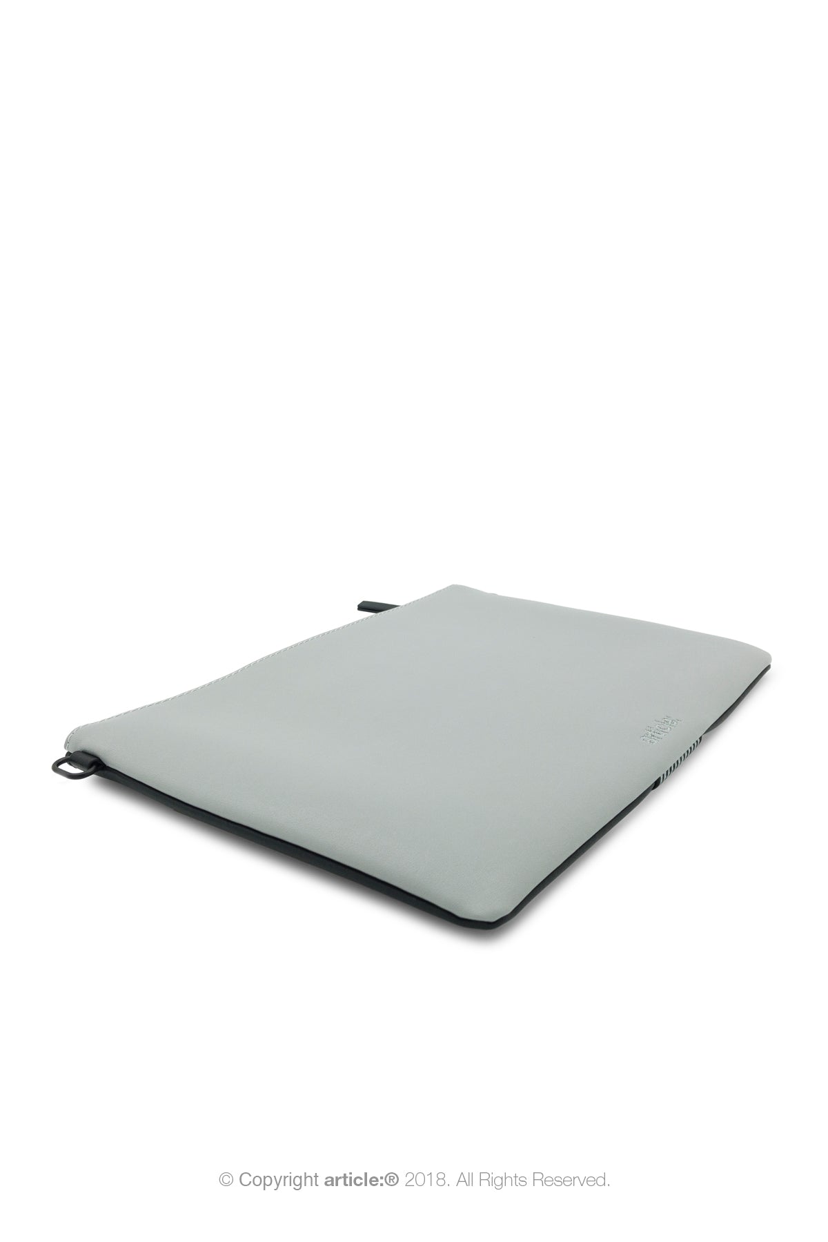article: #079 Pochette Grande Flat Men - Noir + Gris