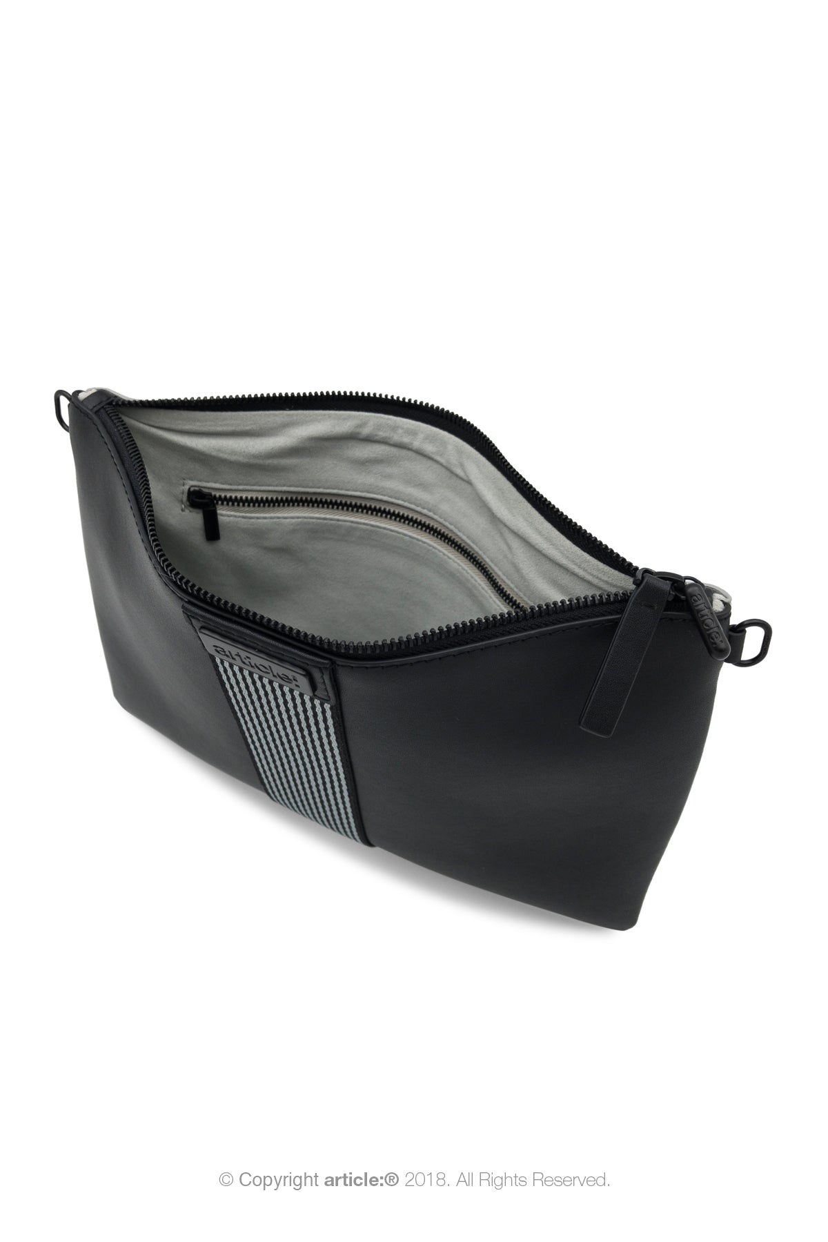 article: #079 Pochette Grande Flat - Noir + Gris