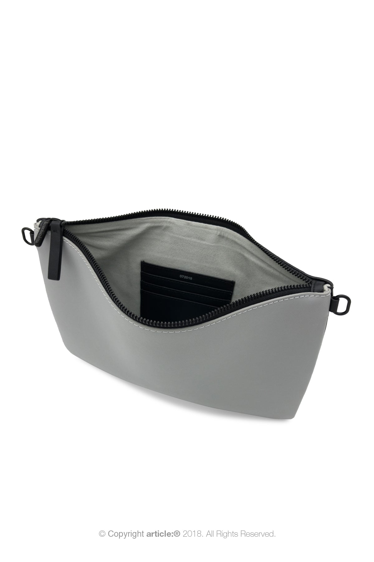 article: #079 Pochette Grande Flat - Noir + Gris