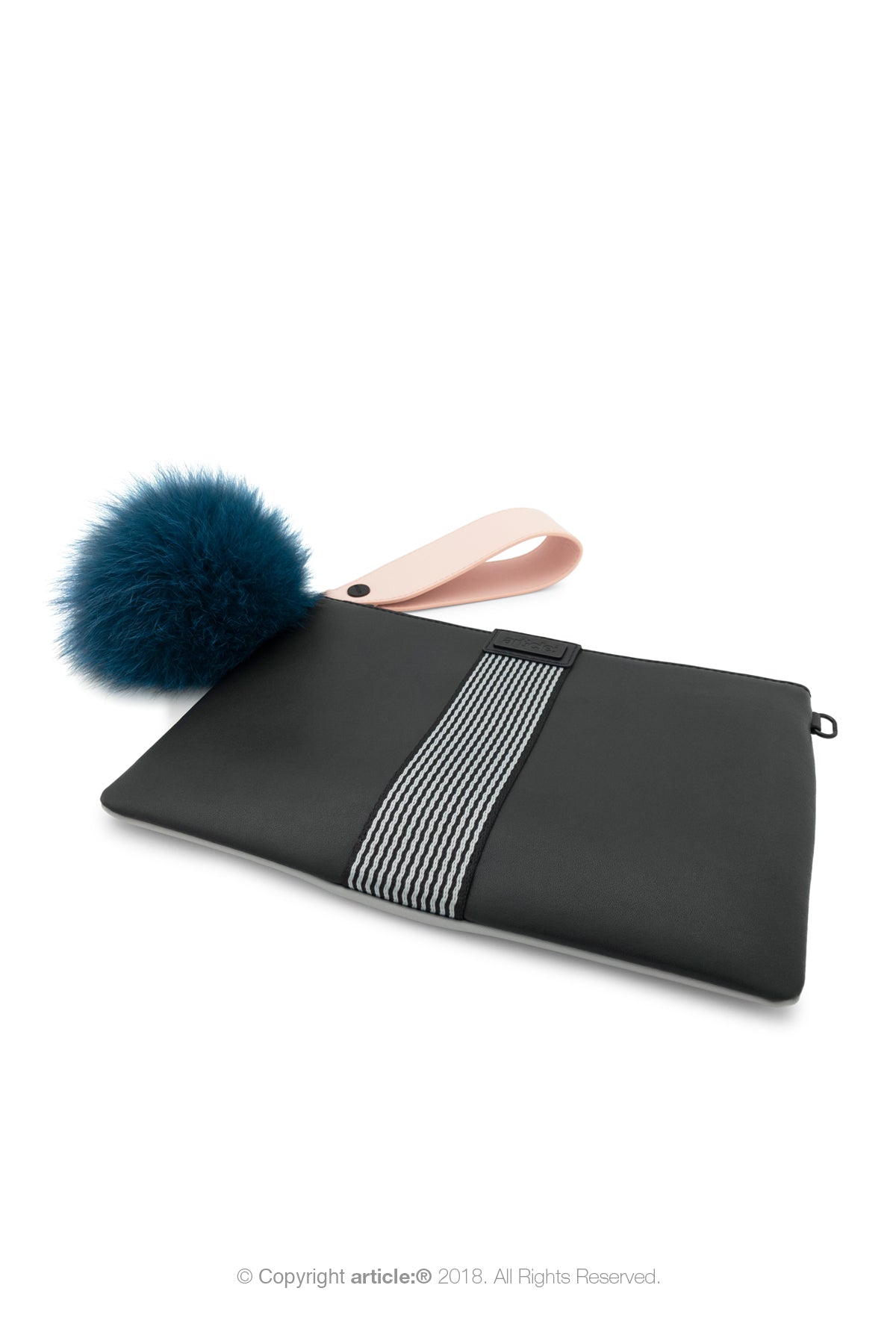 article: #079 Pochette Grande Flat - Noir + Gris