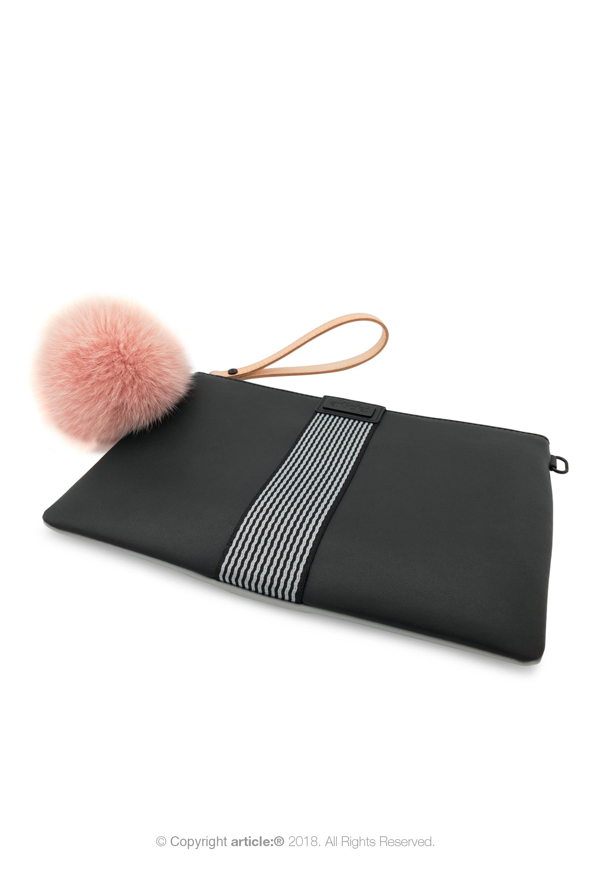 article: #079 Pochette Grande Flat - Noir + Gris