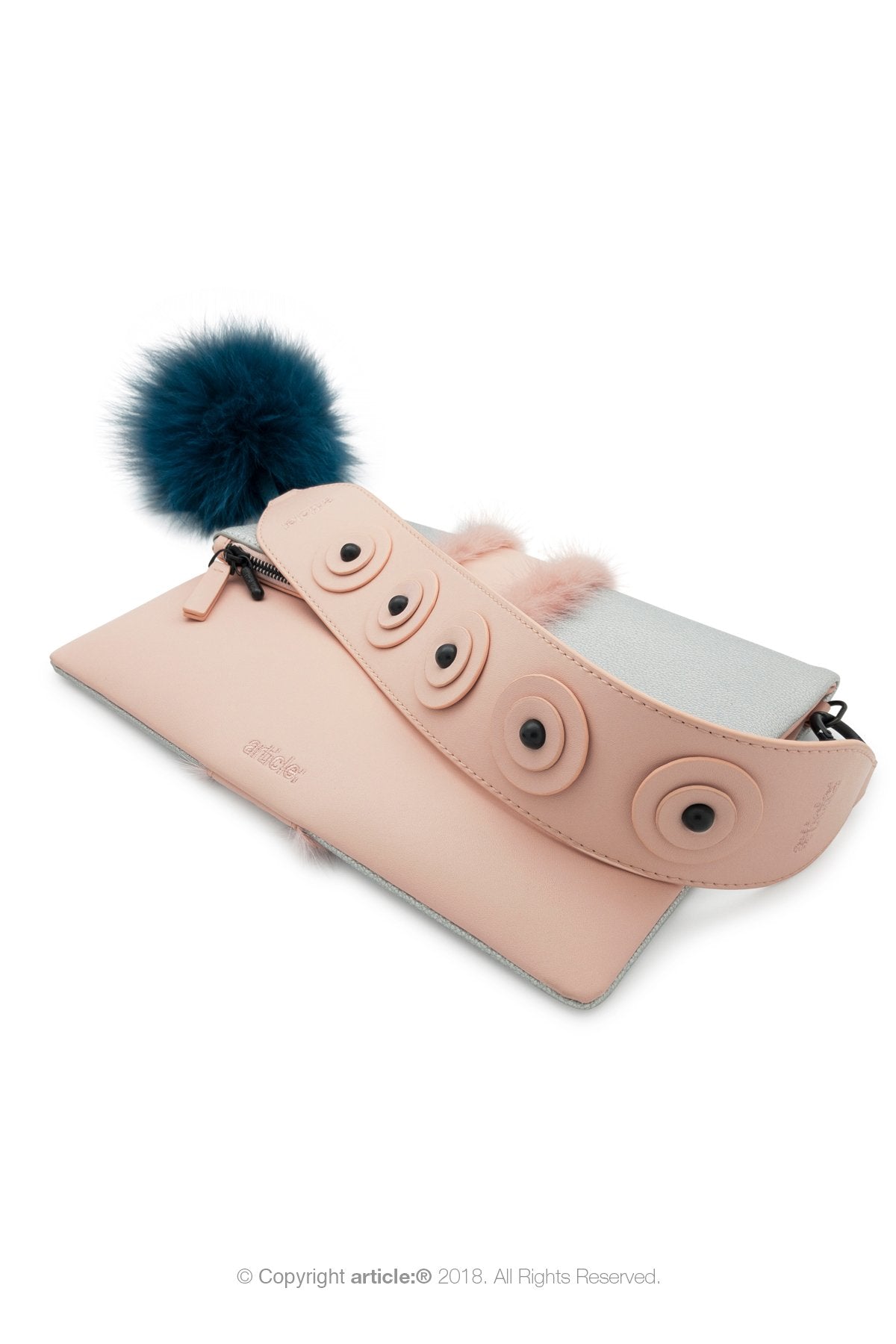 article: #097 Pochette Grande Foldable - Ballet + Silver