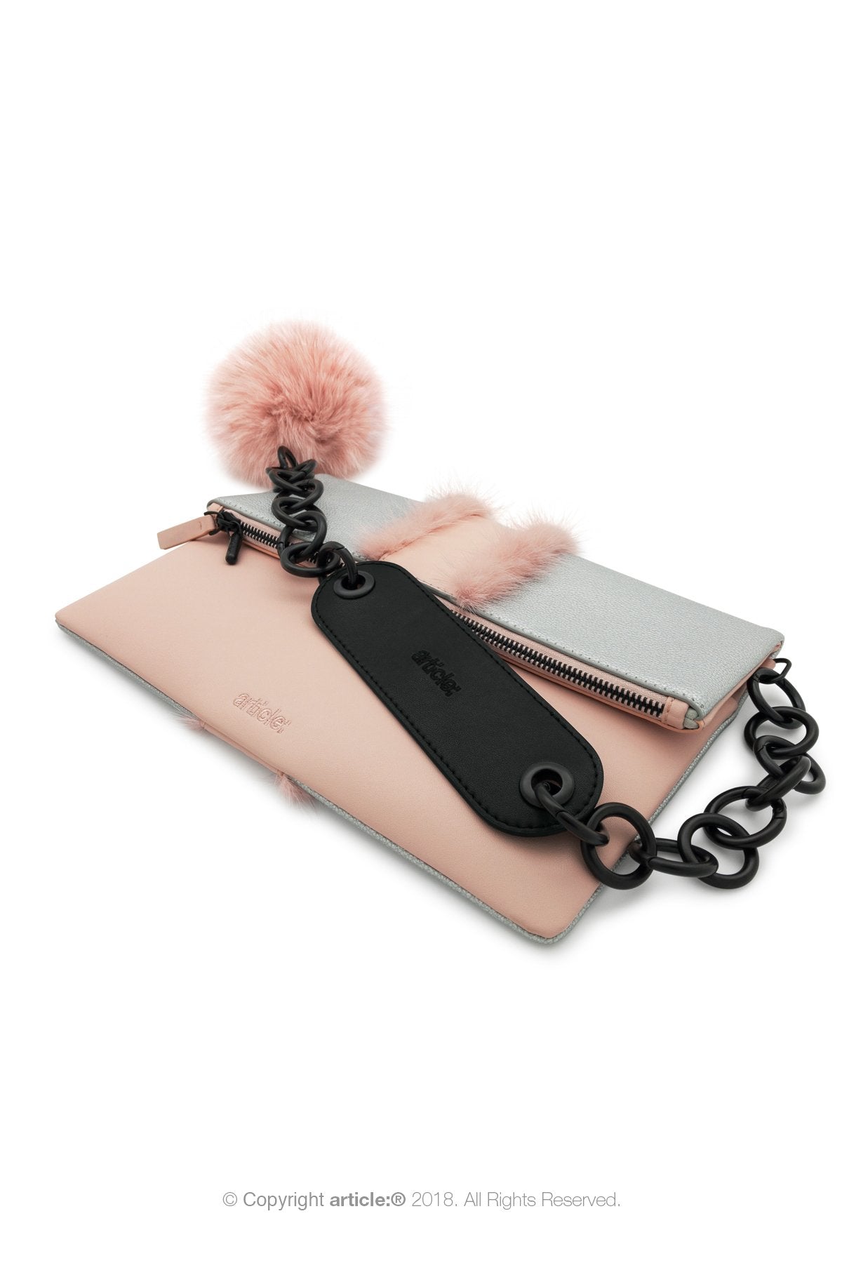 article: #097 Pochette Grande Foldable - Ballet + Silver