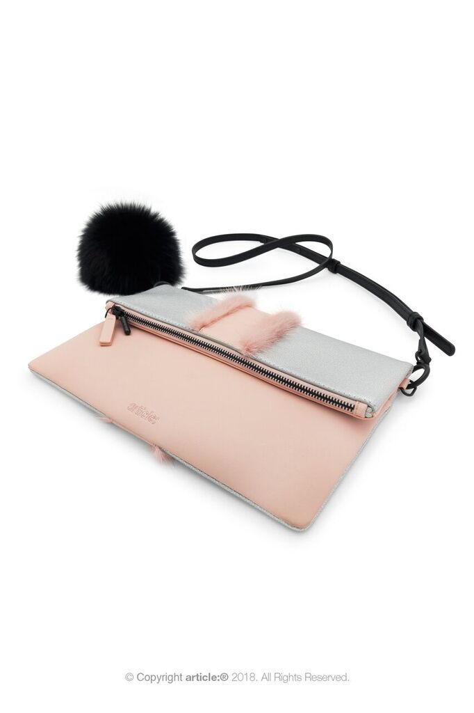 article: #097 Pochette Grande Foldable - Ballet + Silver