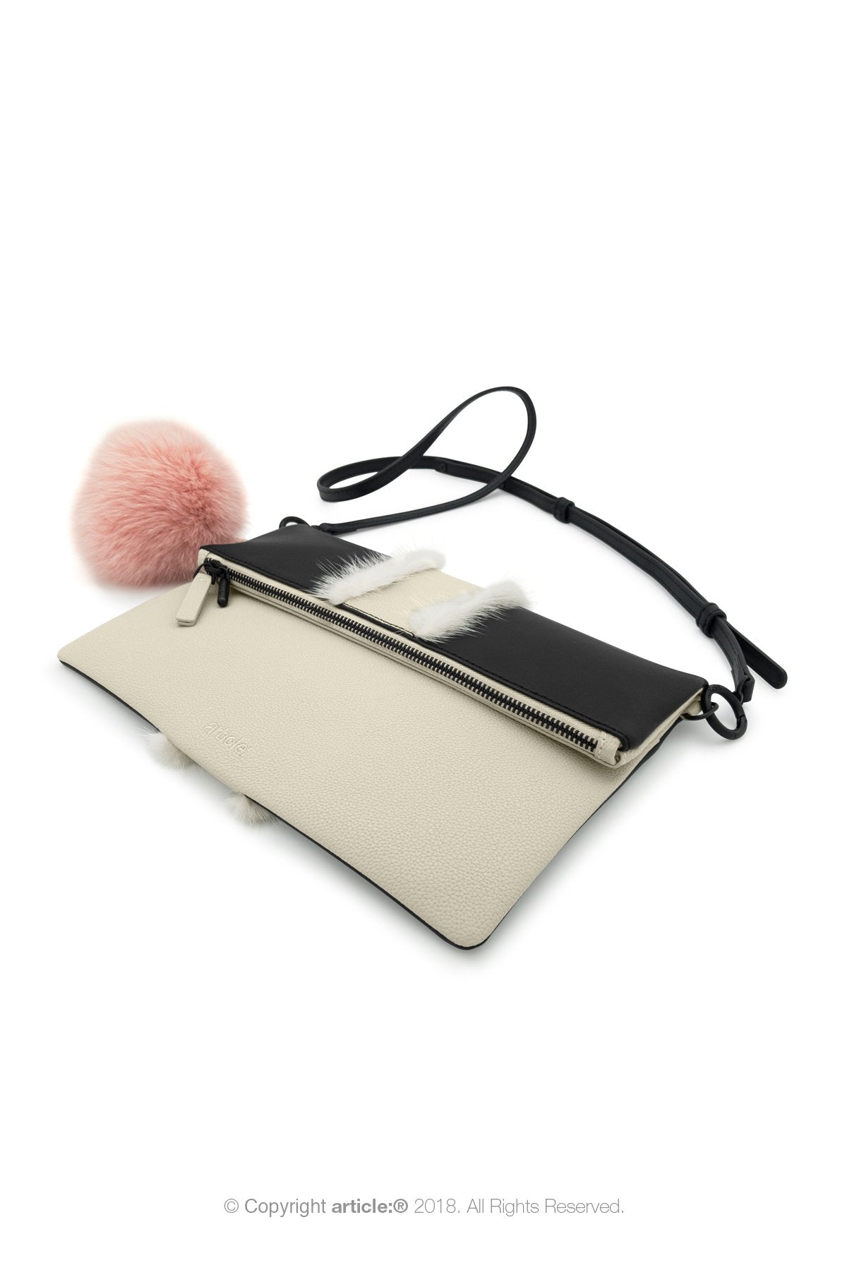 article: #097 Pochette Grande Foldable - Noir + Oyster