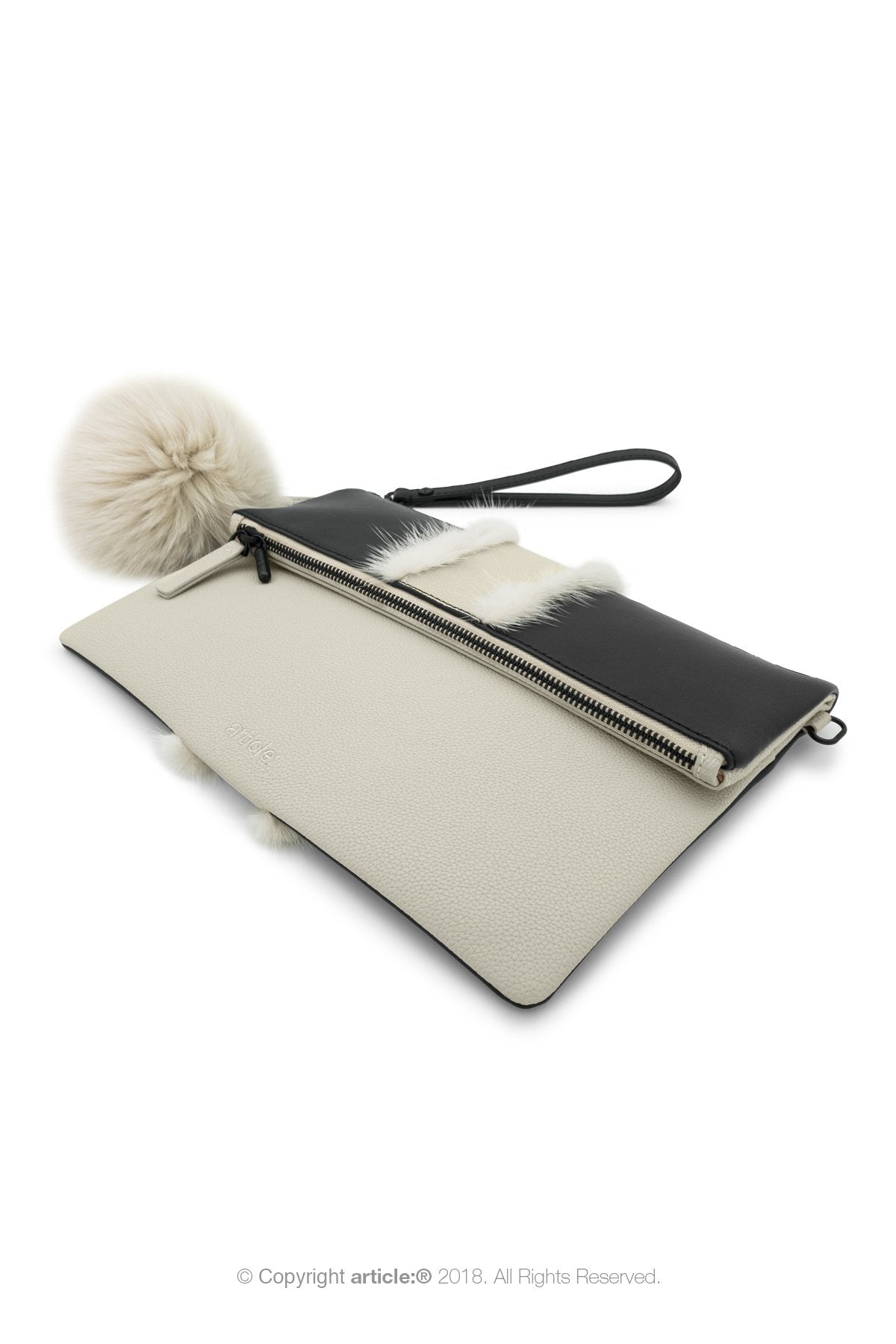article: #097 Pochette Grande Foldable - Noir + Oyster