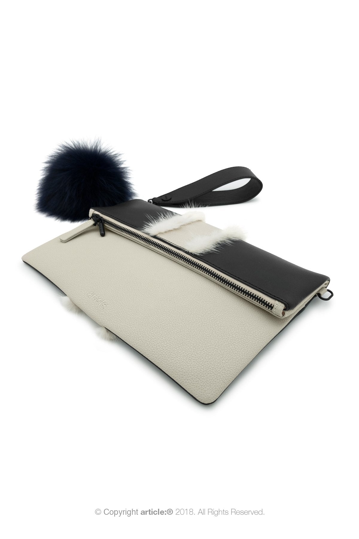 article: #097 Pochette Grande Foldable - Noir + Oyster