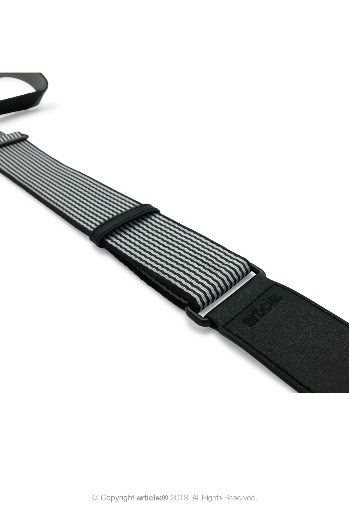 article: #320 Crossbody Strap Men - Gris + Noir Stripe