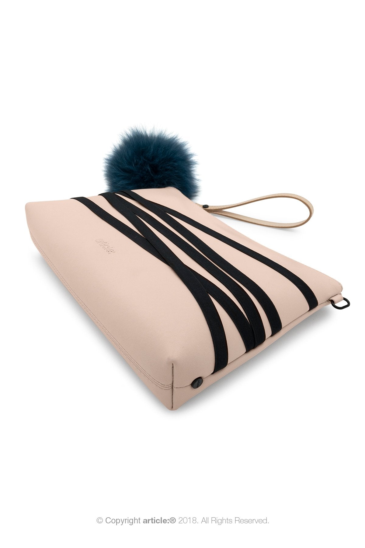 article: #400 Bag Charm / Keyring Pom Pom - Prussian