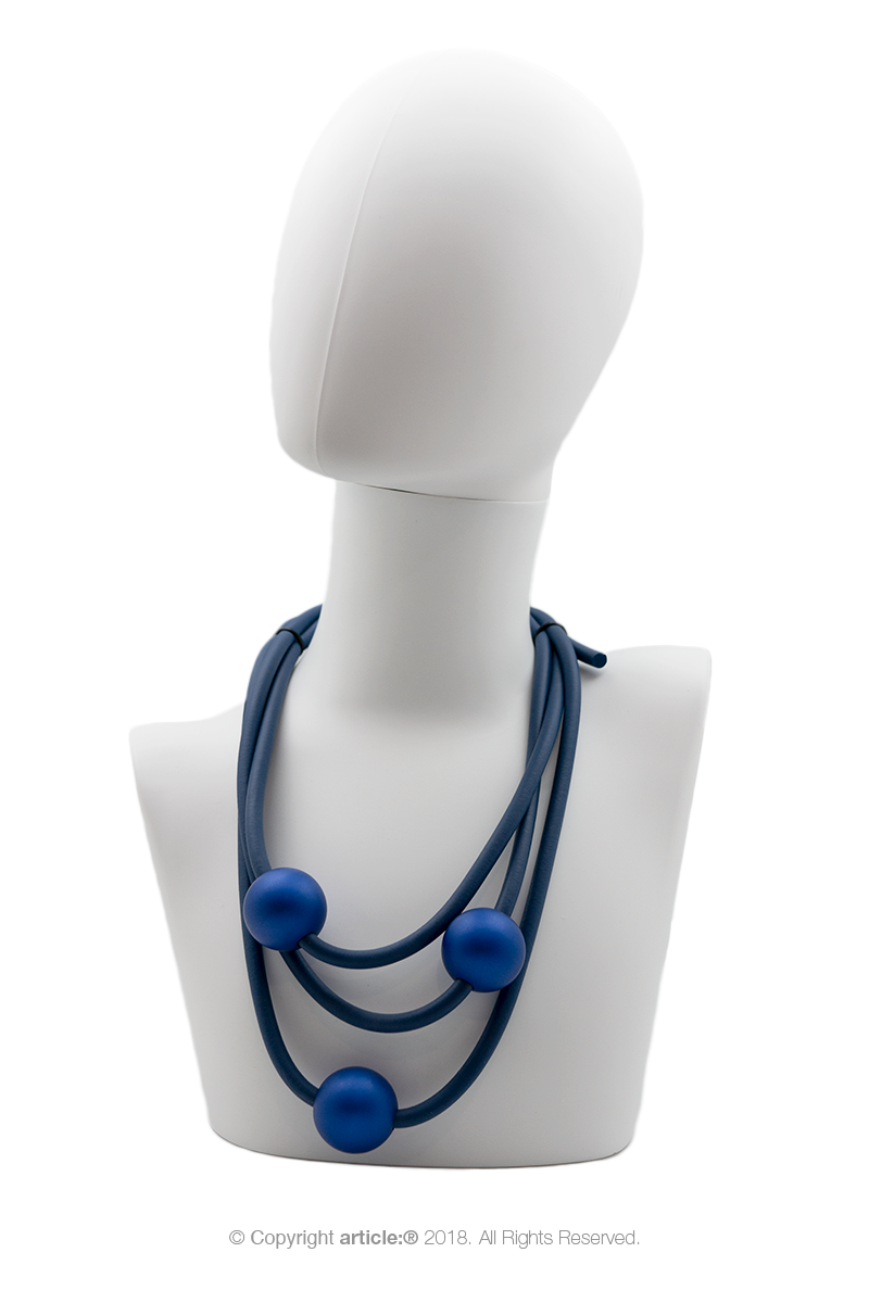 article: #504 Neckpiece Orb Matinée - Electric Blue