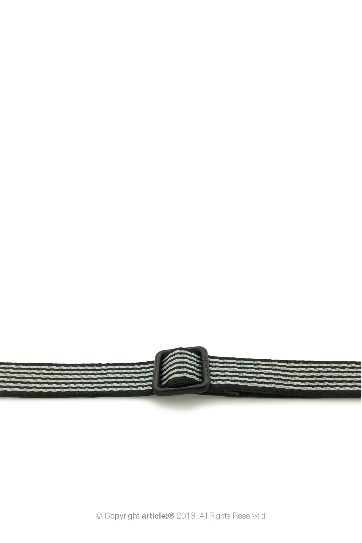 article: #310 Crossbody Strap - Gris + Noir Stripe