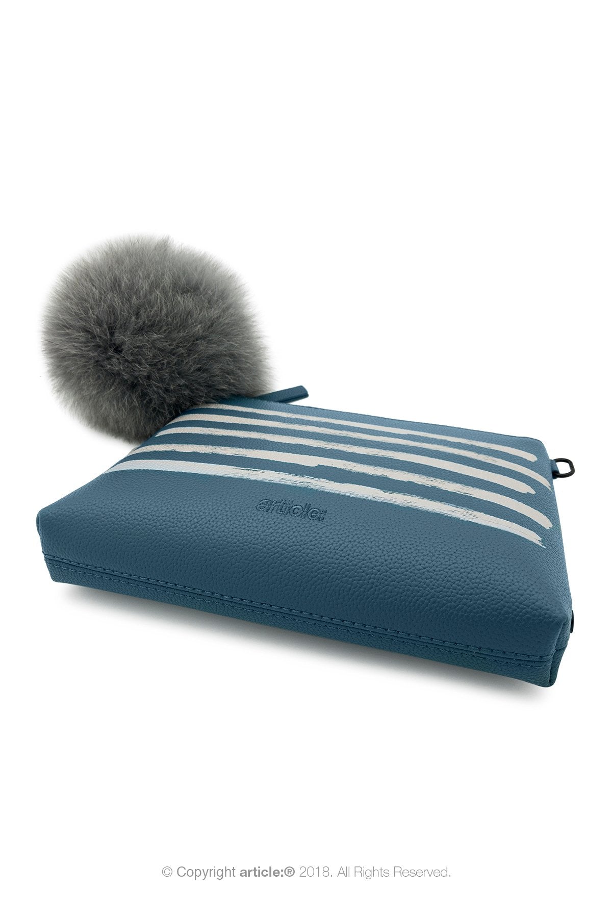 article: #400 Bag Charm / Keyring Pom Pom - Gris
