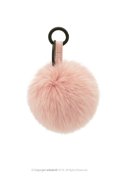 article: #400 Bag Charm / Keyring Pom Pom - Ballet