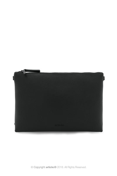 article: #073 Pochette Grande Gusset - Noir