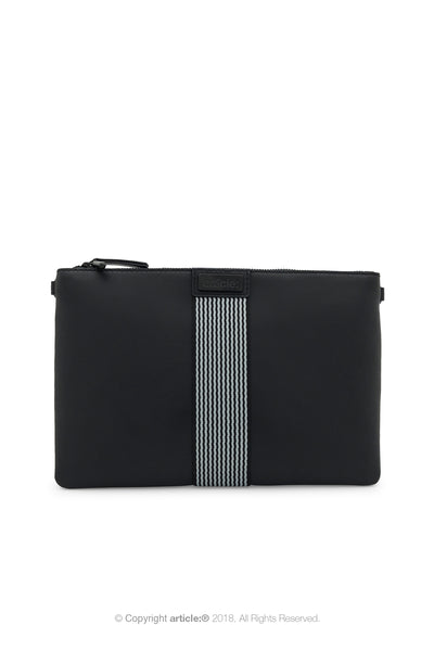 article: #079 Pochette Grande Flat Men - Noir + Gris