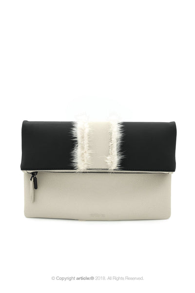article: #097 Pochette Grande Foldable - Noir + Oyster