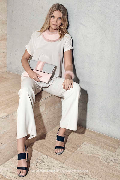 article: #097 Pochette Grande Foldable - Ballet + Silver