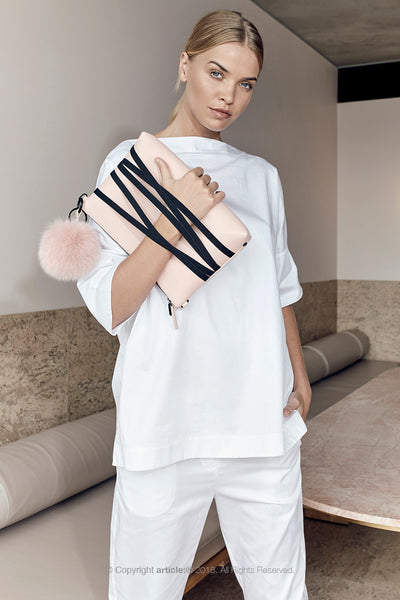 article: #400 Bag Charm / Keyring Pom Pom - Ballet