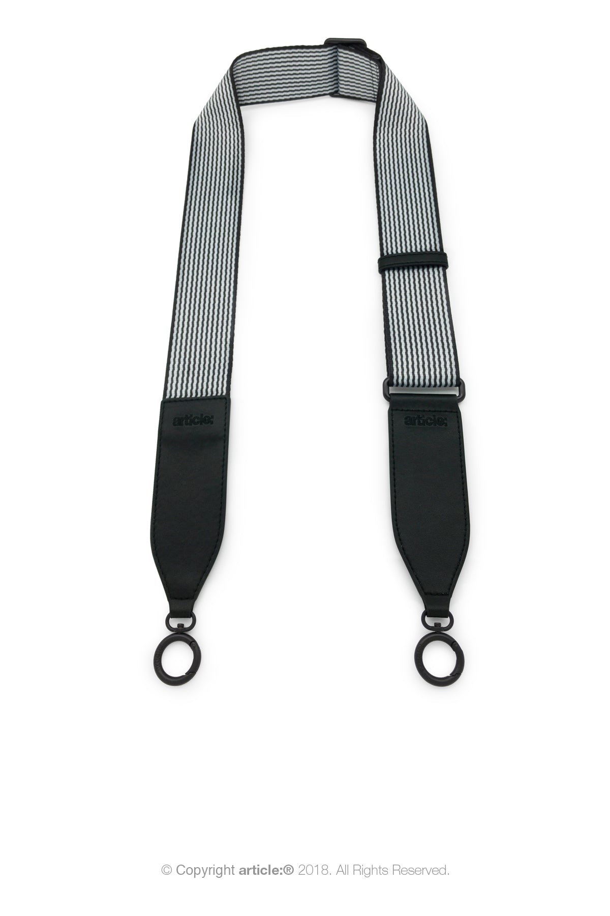 article: #320 Crossbody Strap Men - Gris + Noir Stripe