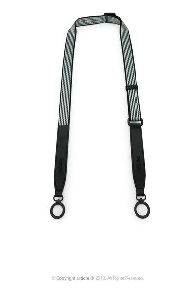 article: #310 Crossbody Strap Men - Gris + Noir Stripe