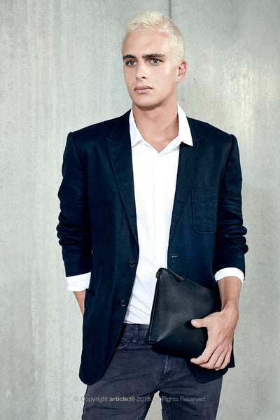 article: #073 Pochette Grande Gusset Men - Noir