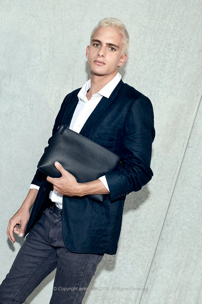 article: #073 Pochette Grande Gusset Men - Indigo