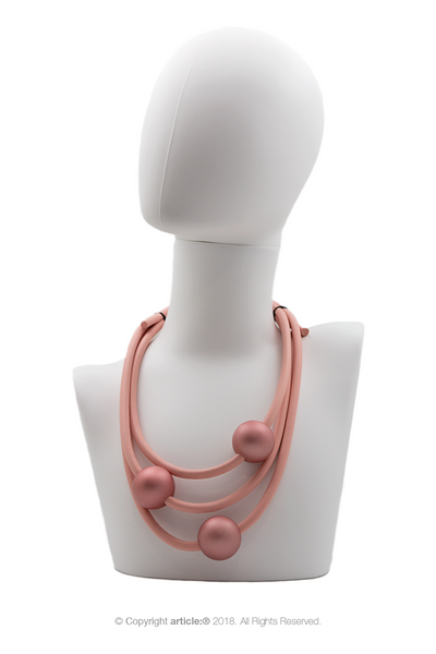 article: #504 Neckpiece Orb Matinée - Peony Pink