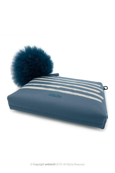 article: #400 Bag Charm / Keyring Pom Pom - Prussian